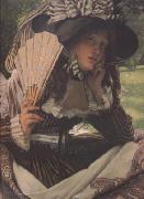 James Tissot Jeune Femme en Bateau (Young Lady in a Boat) (nn01) oil painting on canvas